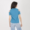 T-shirt femme manches courtes à épaules dénudées