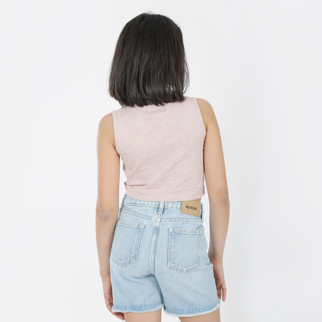 Débardeur crop fille avec nœud