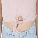Débardeur crop fille avec nœud