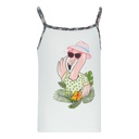Ensemble fille bretelle et short FLAMANT ROSE