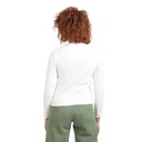 T-shirt côtelé femme manches longues