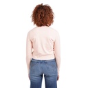 T-shirt femme manches longues avec cordon de serrage
