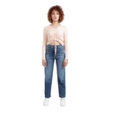 T-shirt femme manches longues avec cordon de serrage
