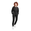 Hoodie crop zippé femme avec détails couture