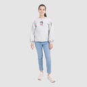 Sweat fille avec manches tombantes FLOWERS