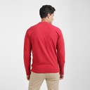 T-shirt homme manches longues col tunisien et poche passepoilée