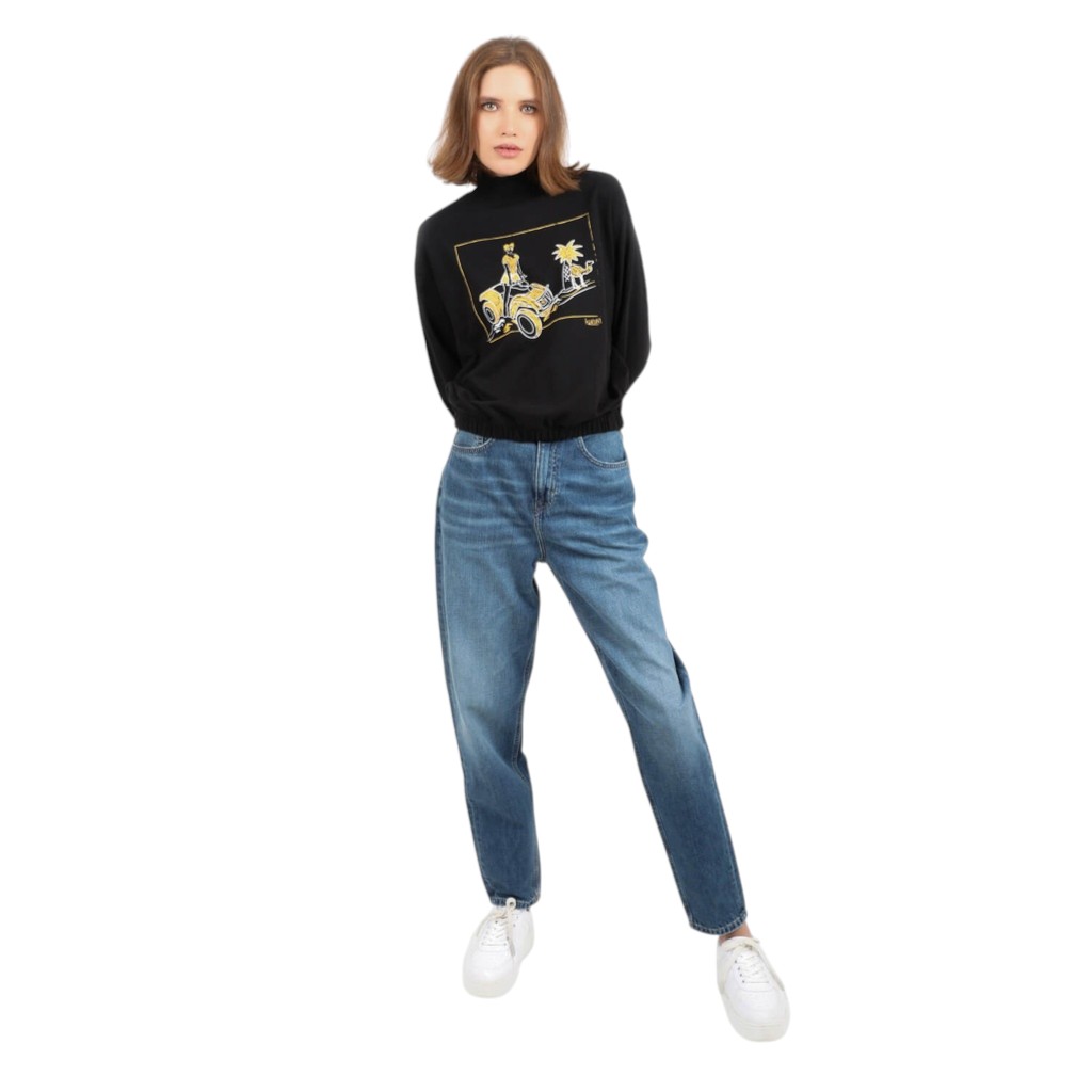 Sweat femme col cheminé QUAD DANS LES DUNES