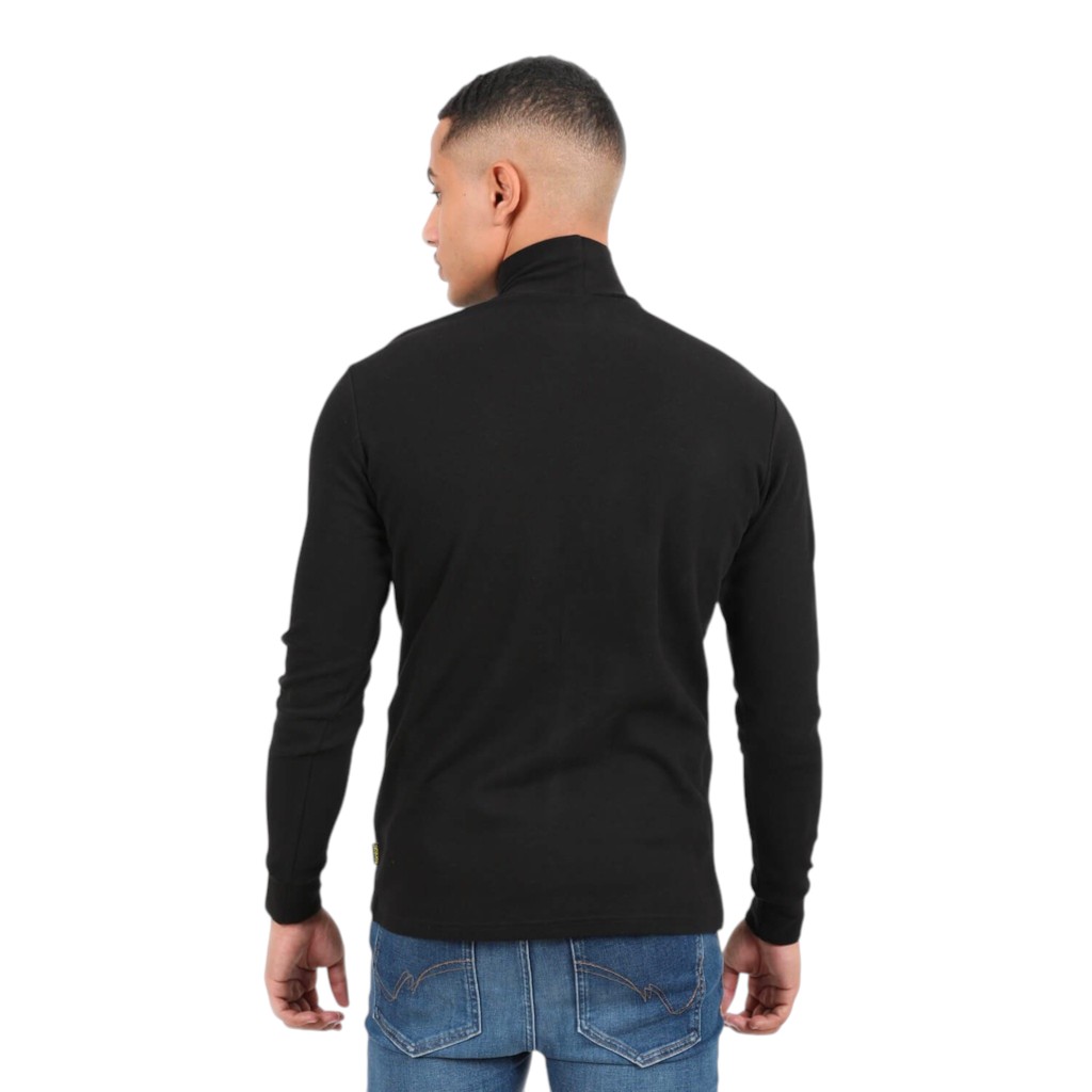 T-shirt homme col cheminé avec broderie