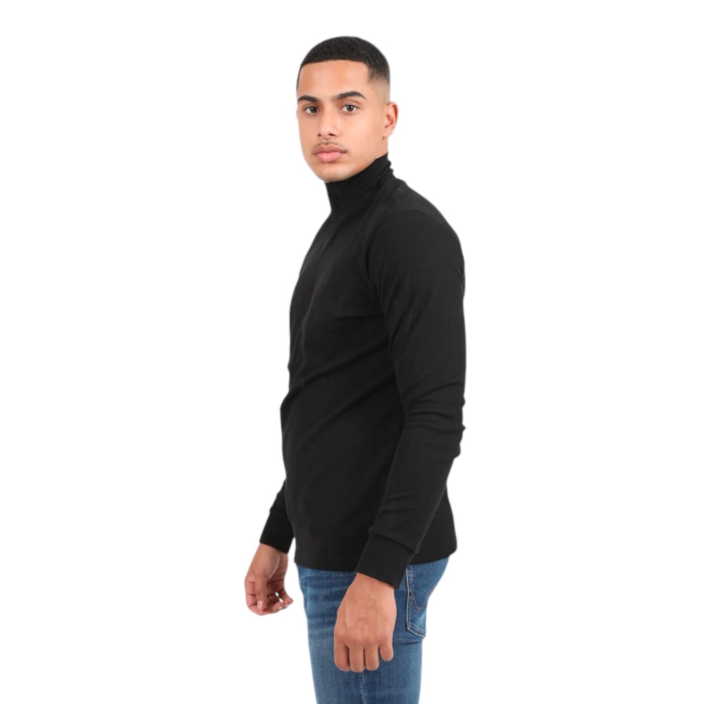 T-shirt homme col cheminé avec broderie