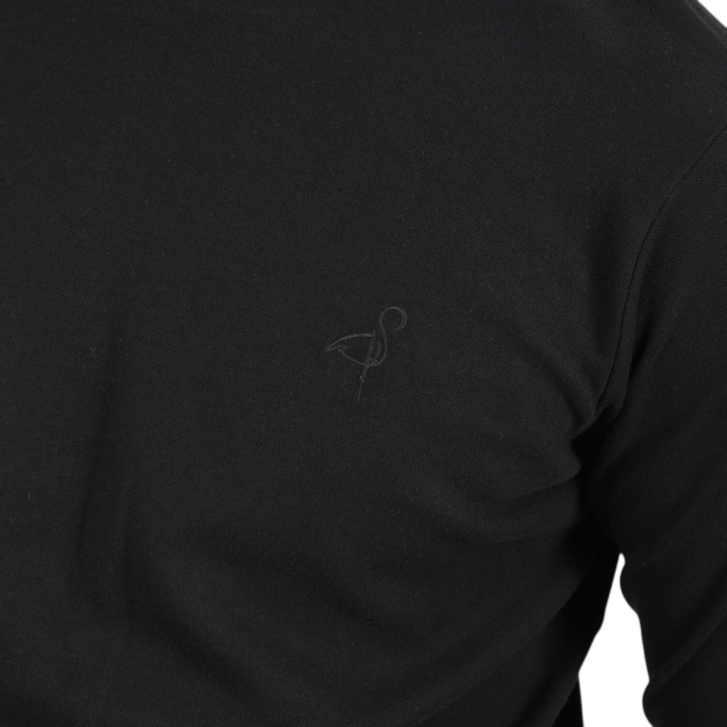 T-shirt homme col cheminé avec broderie
