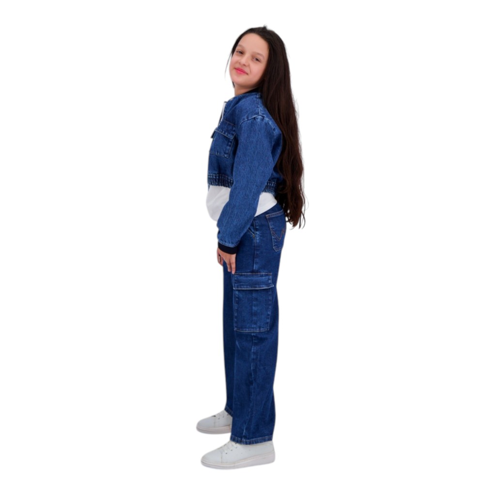 Cargo jeans fille