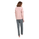 Pyjama côtelé femme manches longues avec volant