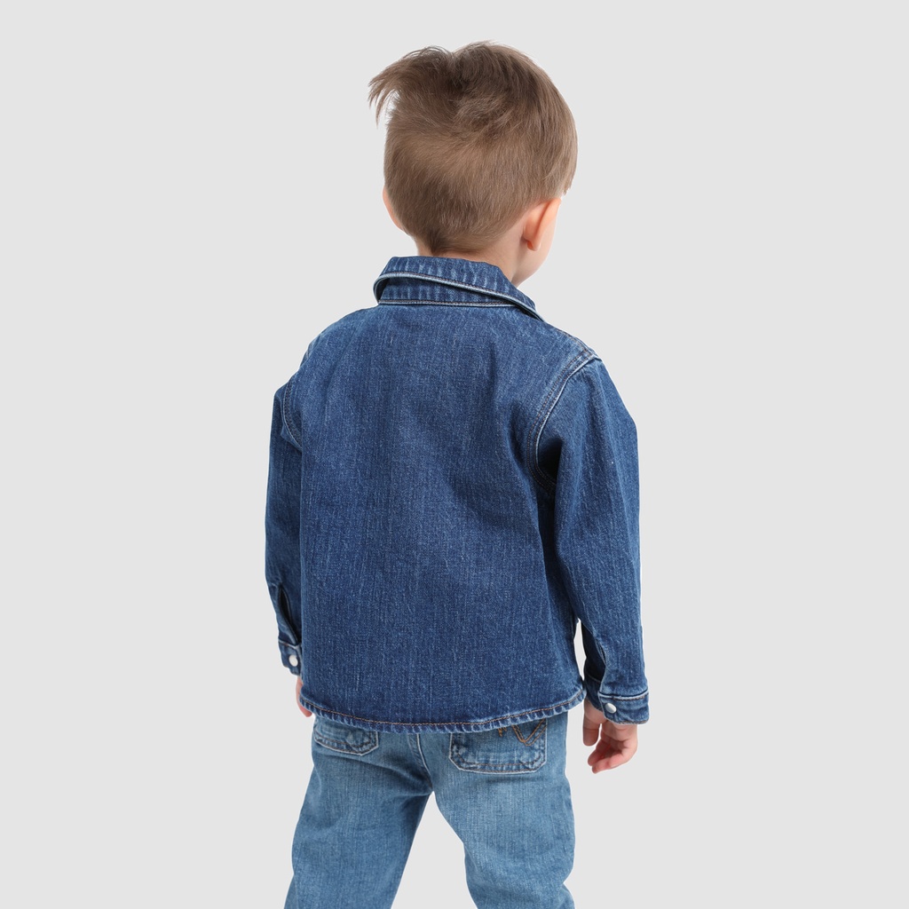 Surchemise bébé avec poches plaquées