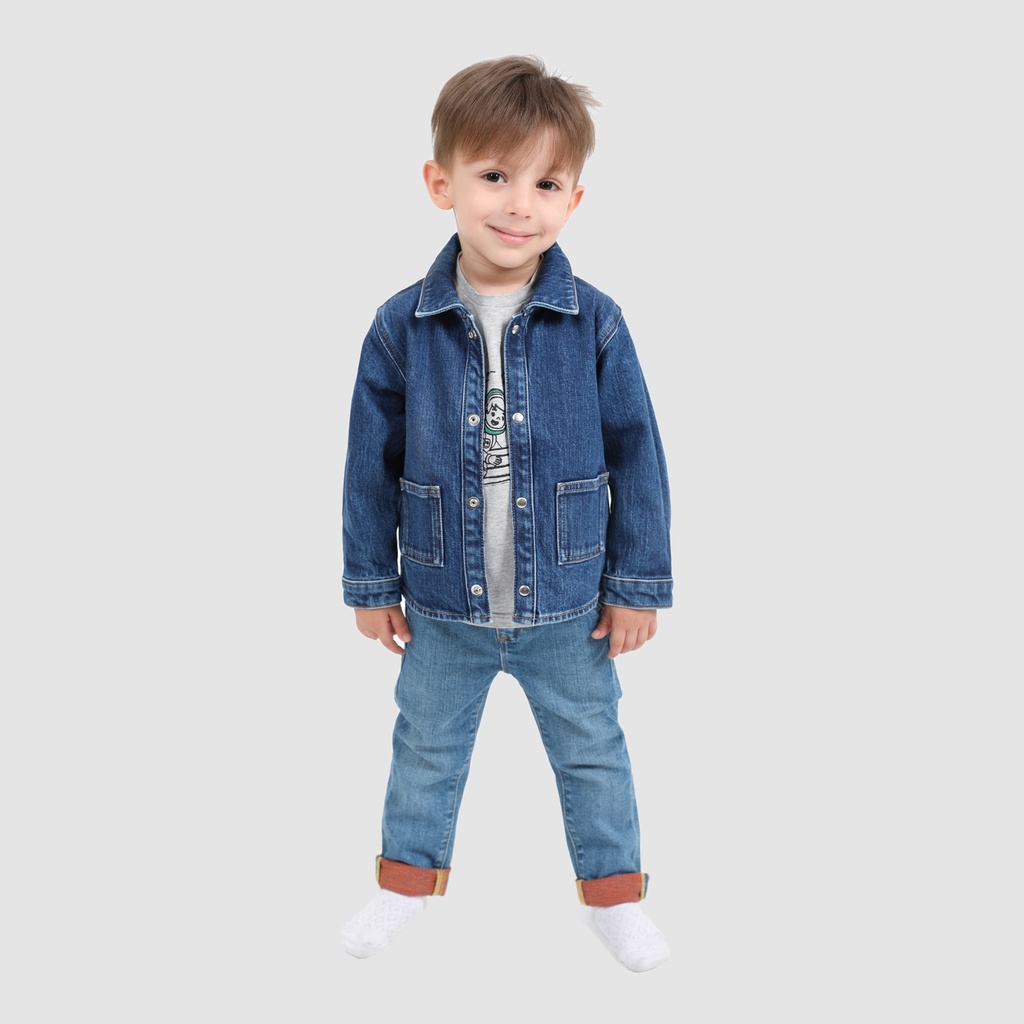 Surchemise bébé avec poches plaquées
