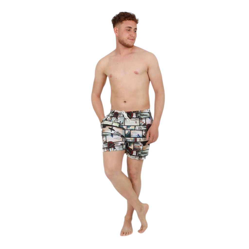 Short de bain homme court imprimé SURFING