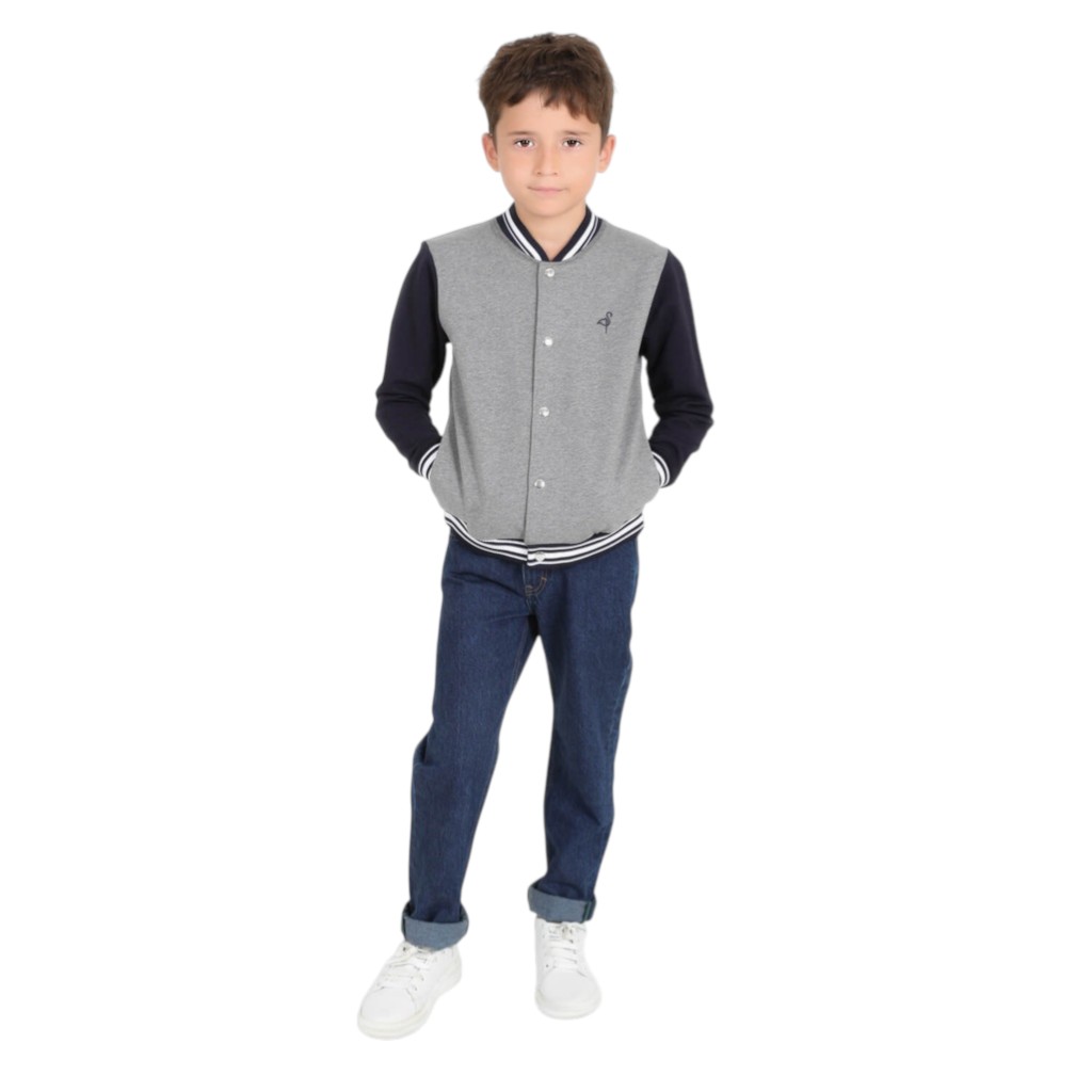 Straight jeans garçon avec revers