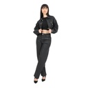 Straight jeans femme effet cuir -SARRA