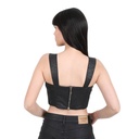 Top femme effet cuir- BADIA