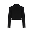 Blazer crop femme en chaine et trame