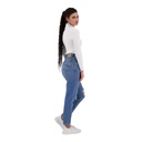 Body femme col cheminé en maille fine