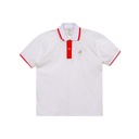 Polo homme manches courtes avec broderie et patte contrasté