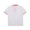 Polo homme manches courtes avec broderie et patte contrasté