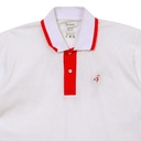 Polo homme manches courtes avec broderie et patte contrasté