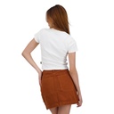 T-shirt côtelé sur taille femme manches courtes