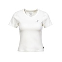 T-shirt côtelé sur taille femme manches courtes