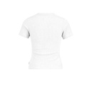 T-shirt côtelé sur taille femme manches courtes