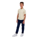 Polo zippé garçon manches courtes col mao avec broderie