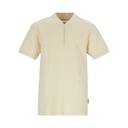 Polo zippé garçon manches courtes col mao avec broderie