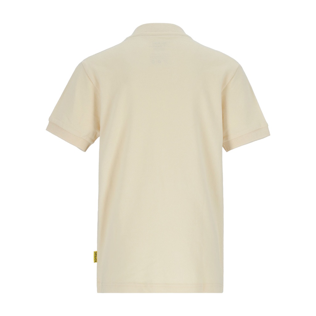 Polo zippé garçon manches courtes col mao avec broderie