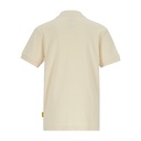 Polo zippé garçon manches courtes col mao avec broderie