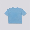 T-shirt oversized garçon manches courtes délavé avec flamant rose