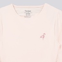 Body fille manches longues avec broderie