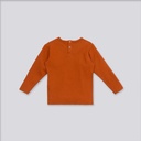 T-shirt côtelé bébé manches longues avec broderie