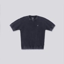 Sweat garçon manches courtes délavé avec logo