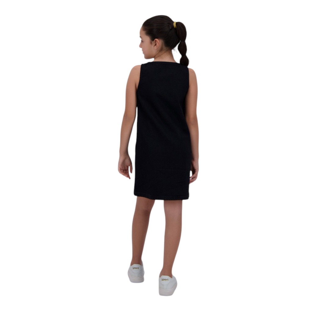 Robe fille sans manches en jeans