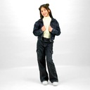 Zipped cropped jacket fille avec bas élastique
