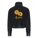 Zipped cropped jacket fille بَسكُوتة