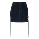 Jupe fille en jeans avec lacets