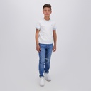 T-shirt garçon manches courtes avec col rectiligne