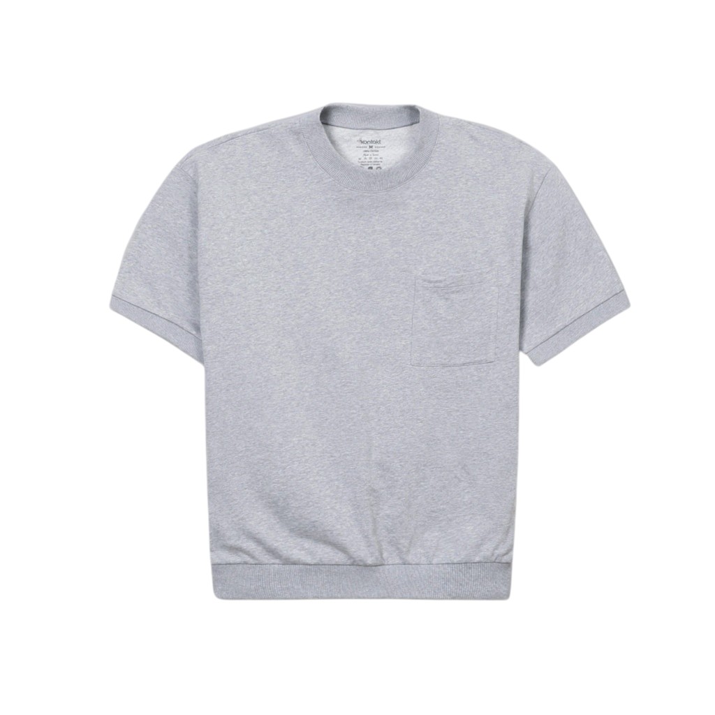 Sweat homme manches courtes avec poche plaquée