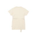 Robe femme manches courts avec ceinture à la taille et broderie