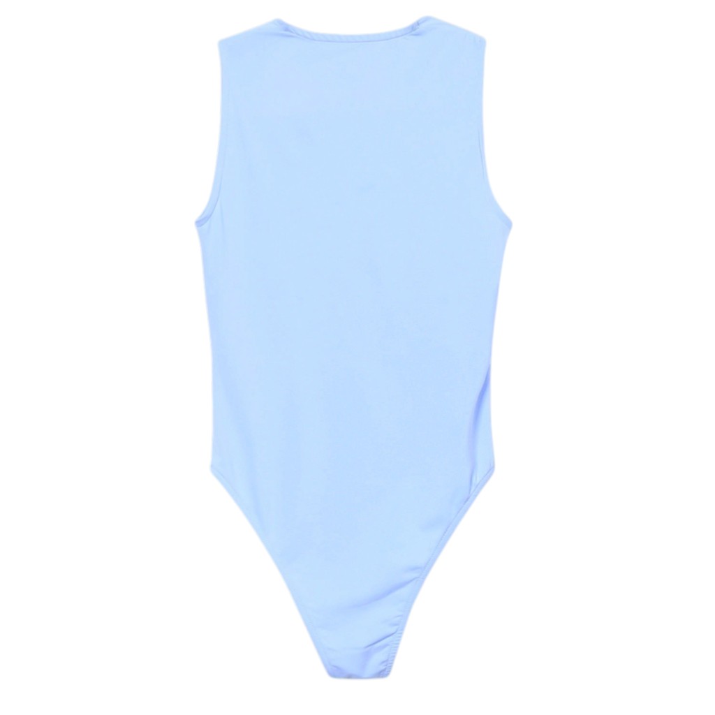 Body femme col carré sans manches avec broderie