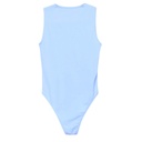 Body femme col carré sans manches avec broderie