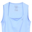 Body femme col carré sans manches avec broderie