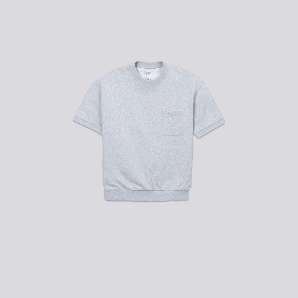 Sweat garçon manches courtes avec poche plaquée