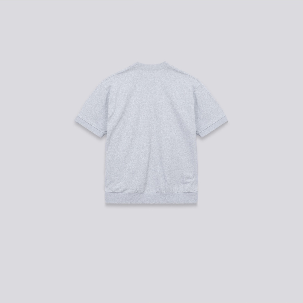 Sweat garçon manches courtes avec poche plaquée
